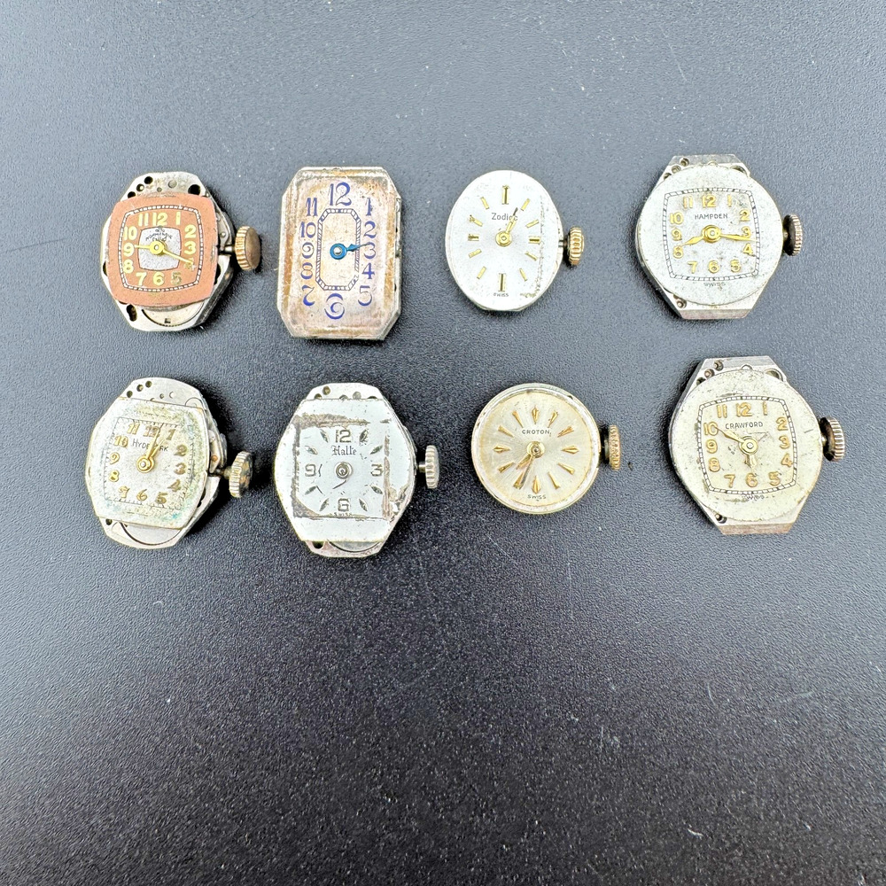 Vintage Ladies' Watch Movements — Mixed Lot of 8